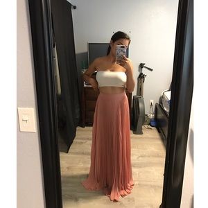Dust Rose Chiffon Maxi Skirt